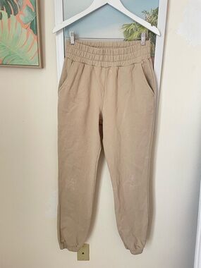 Popflex Cloud Rollover Sweatpants in Milk Tea XS FLAWED*